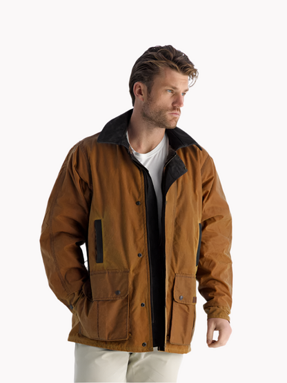 The Hereford Men Oilskin Waterproof Deluxe Coat
